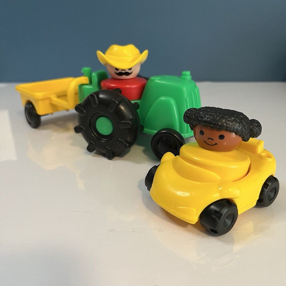 VTG Fisher Price Chunky Little People & Vehicles Mixed Lot 90’s City & Country